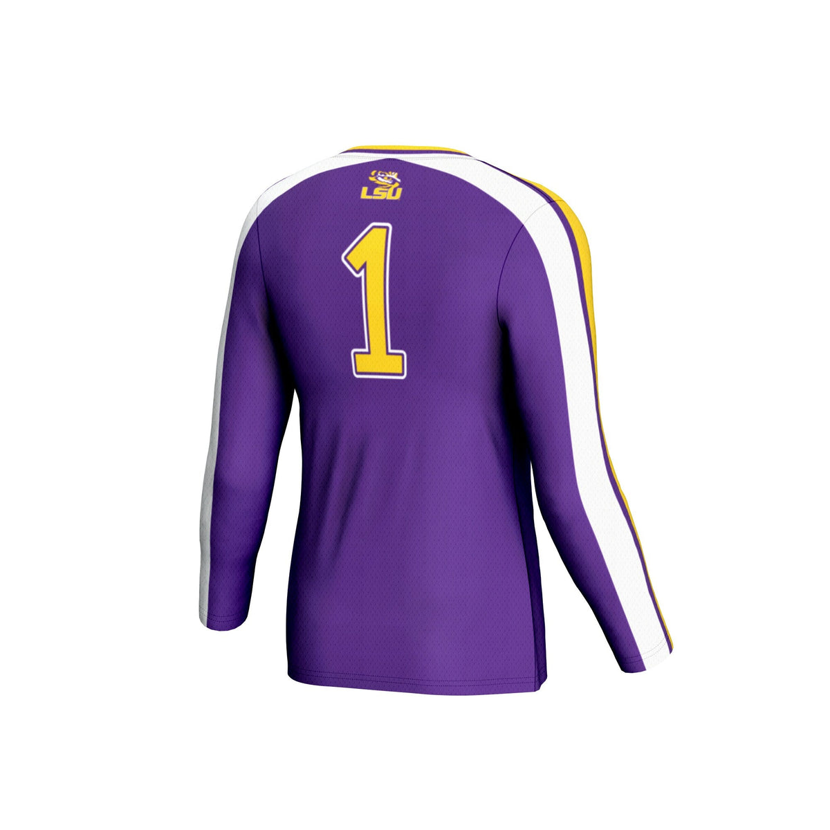 LSU Tigers #1 Lightweight Volleyball Fashion Jersey - Purple