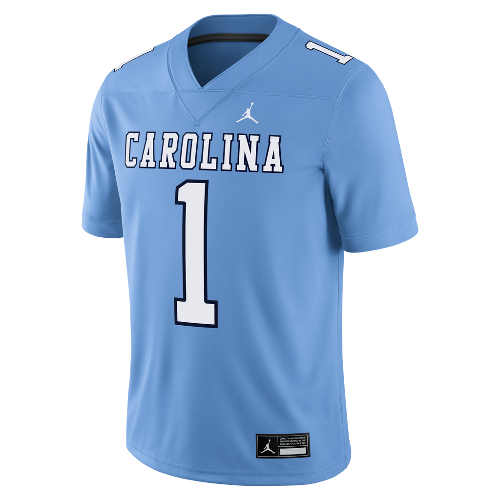 #1 North Carolina Tar Heels Alternate Game Football Jersey - Carolina Blue
