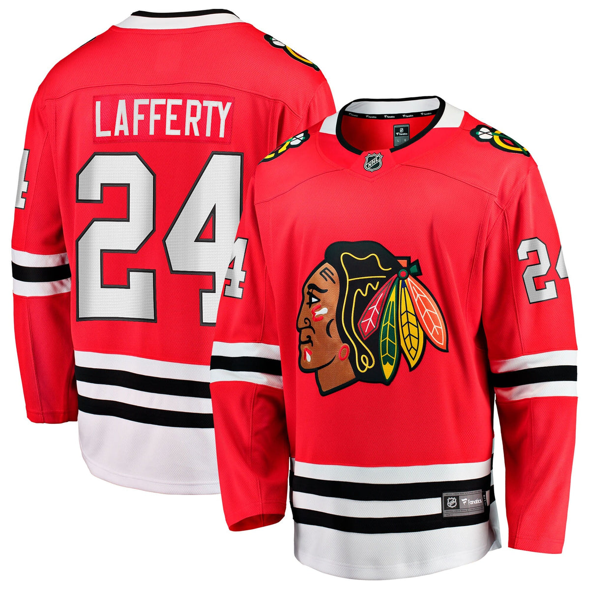 Chicago Blackhawks Sam Lafferty Red Home Breakaway Hockey Jersey