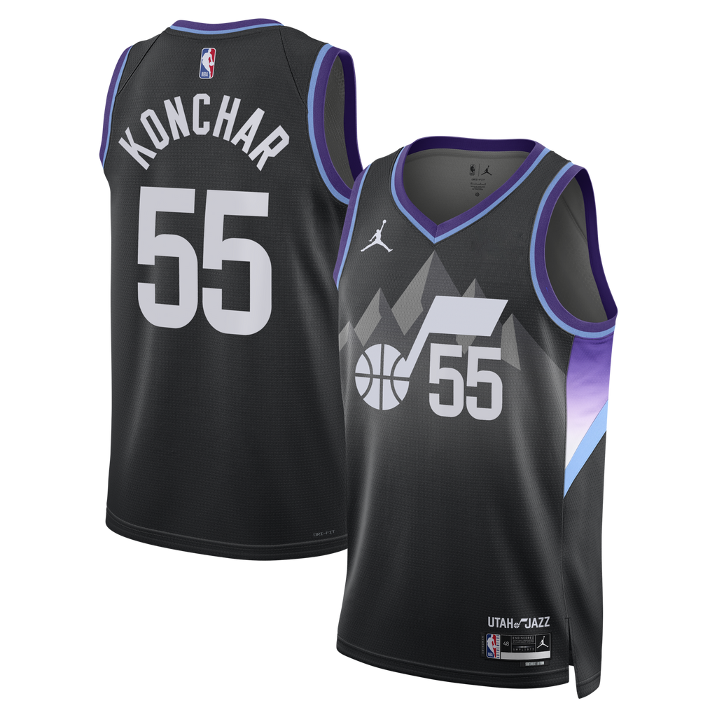 Utah Jazz Statement Edition Swingman Jersey - Black - John Konchar