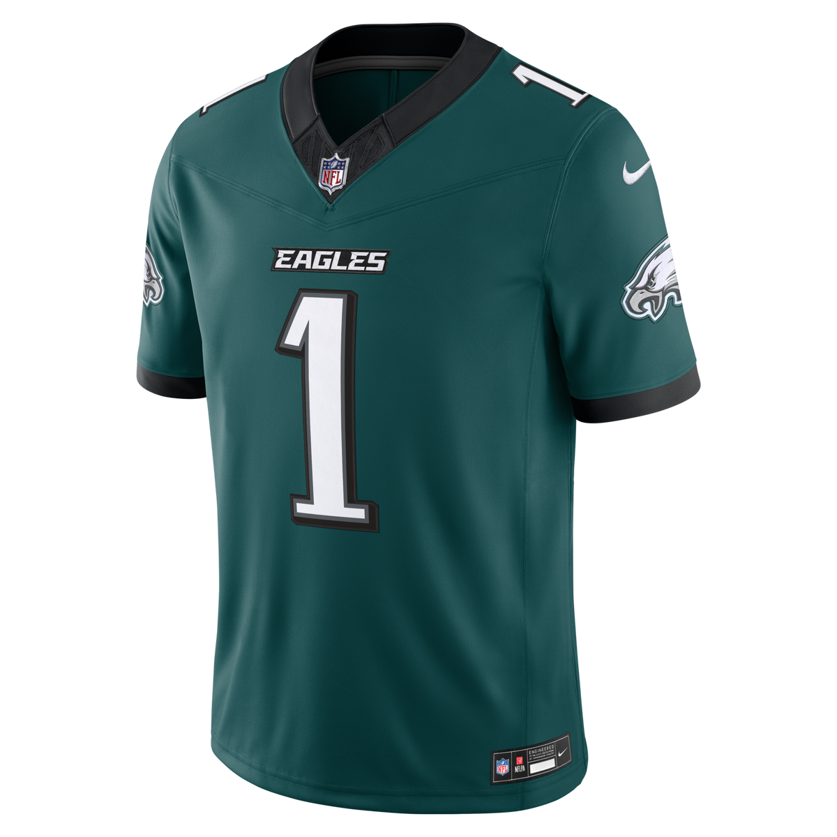Philadelphia Eagles Jalen Hurts Midnight Green Team Vapor F.U.S.E. Stitched Limited Football Jersey