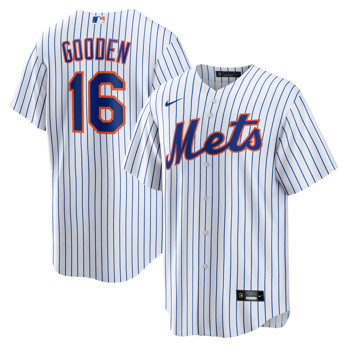 New York Mets Dwight Gooden White Home Replica Player Baseball Jersey