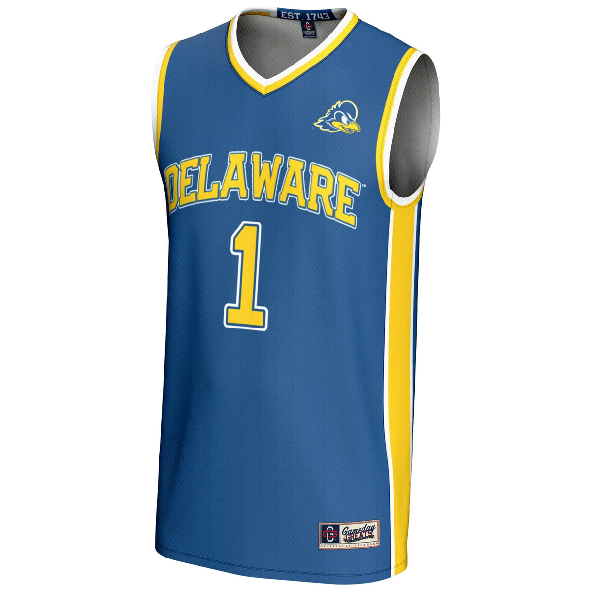 #1 Delaware Fightin' Blue Hens Lightweight Basketball Jersey - Blue