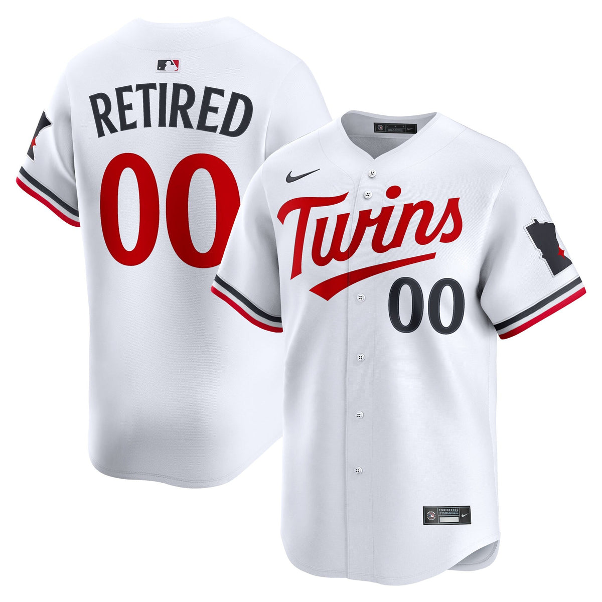Minnesota Twins White Home Limited Pick-A-Player Retired Roster Baseball Jersey