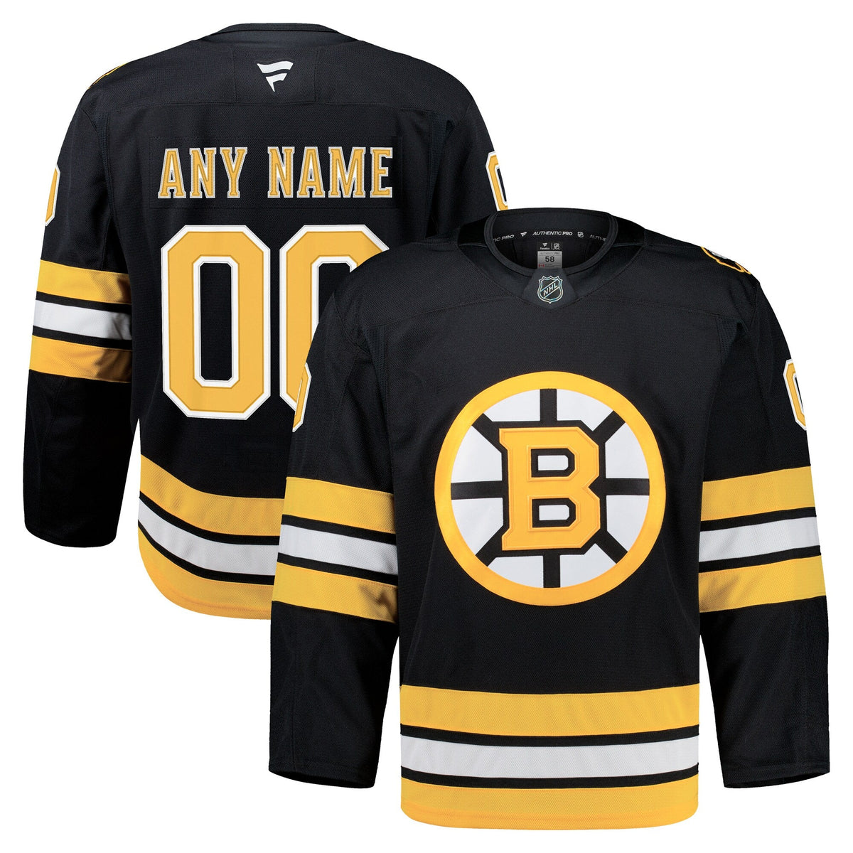 Boston Bruins Black Home Pro Custom Jersey