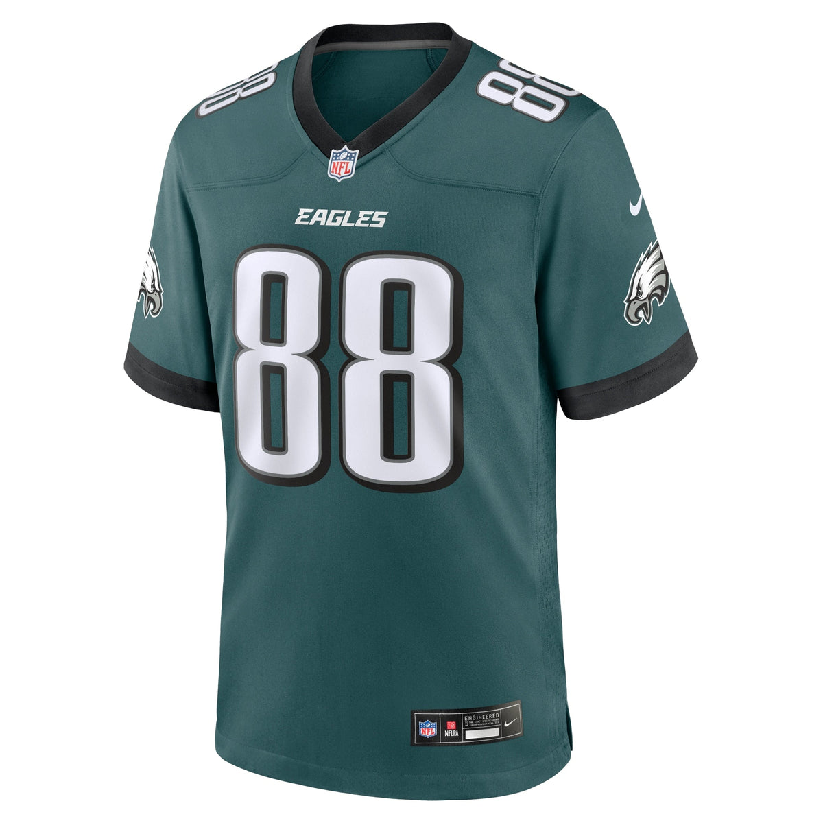 Philadelphia Eagles Dallas Goedert Midnight Green Team Game Football Jersey