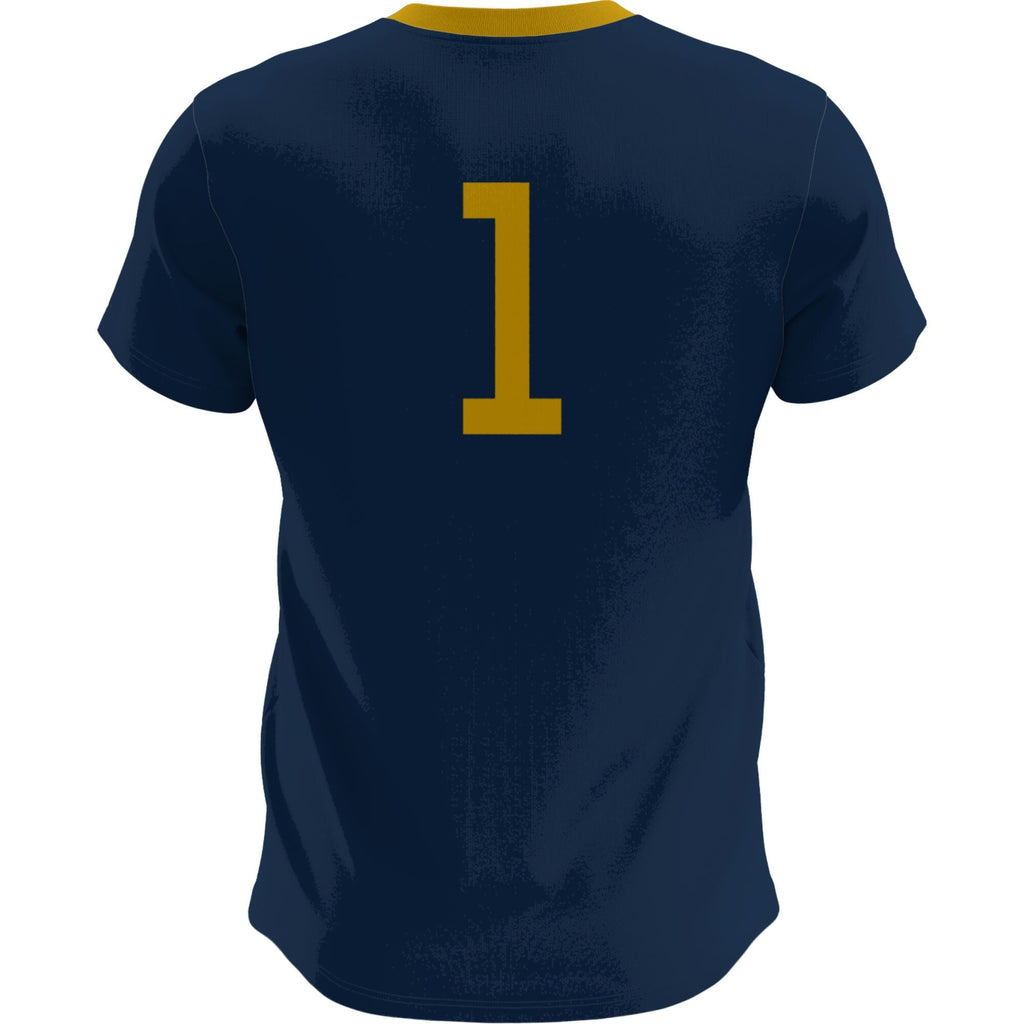 Navy Notre Dame Fighting Irish Lightweight Soccer Fashion Jersey