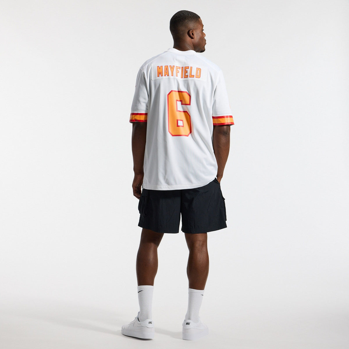 '76 Tampa Bay Buccaneers Baker Mayfield White Player Game Football Jersey