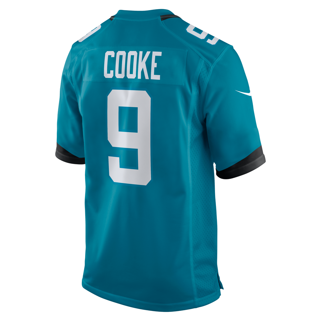 Jacksonville Jaguars Logan Cooke Teal Game Football Jersey
