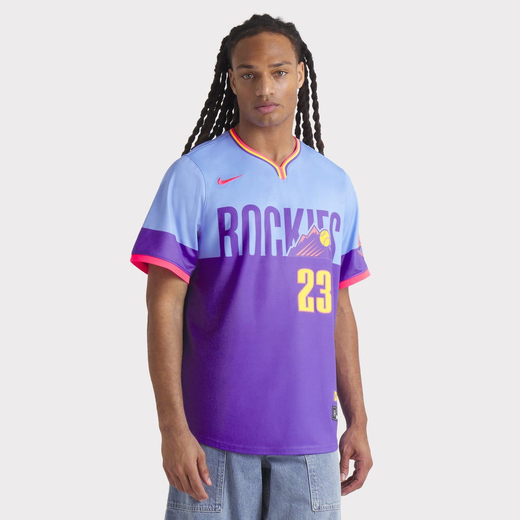 Colorado Rockies Kris Bryant Purple/Light Blue 2025 City Connect Limited Player Baseball Jersey