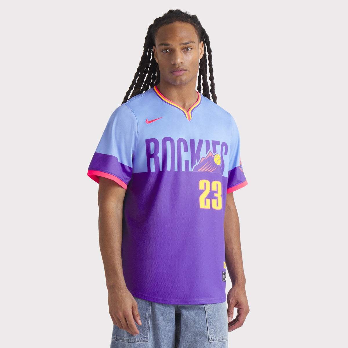 Colorado Rockies Kris Bryant Purple/Light Blue 2025 City Connect Limited Player Baseball Jersey
