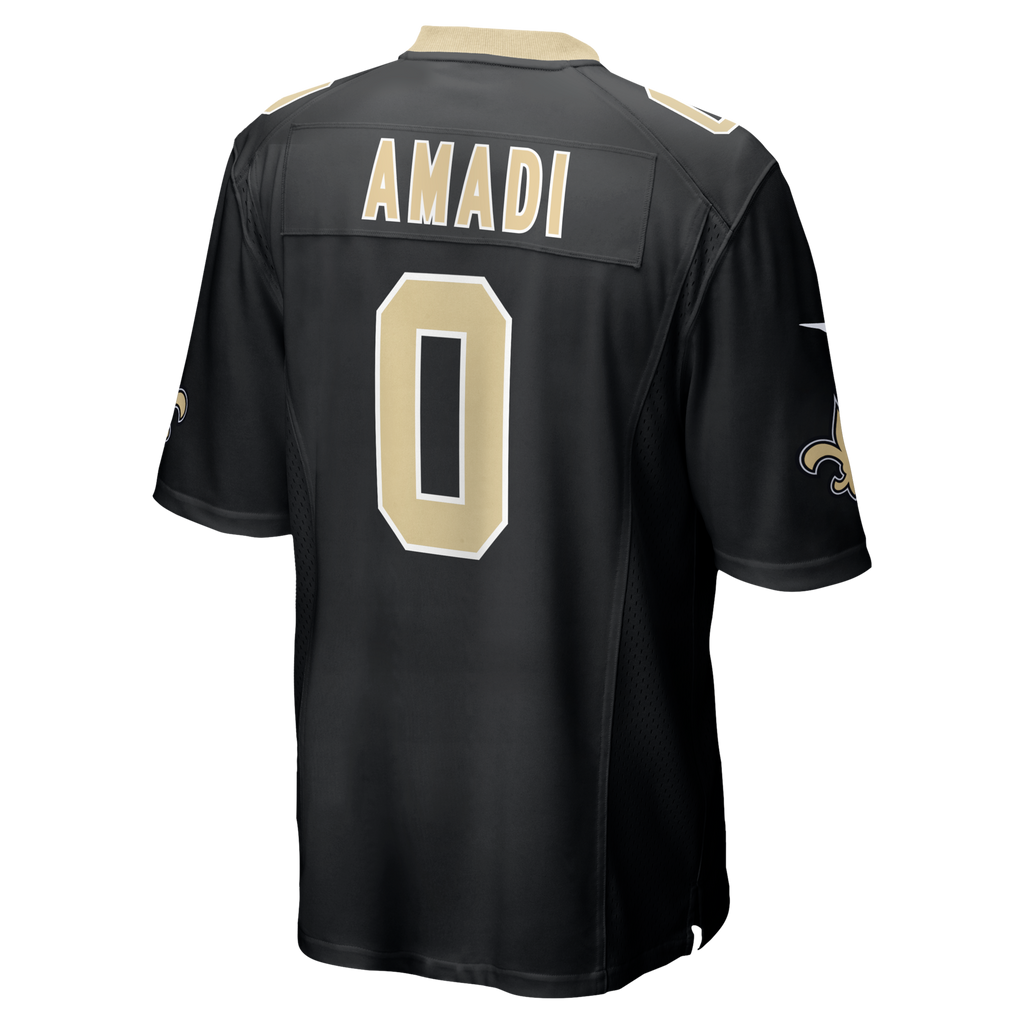 New Orleans Saints Ugo Amadi Black Team Game Football Jersey