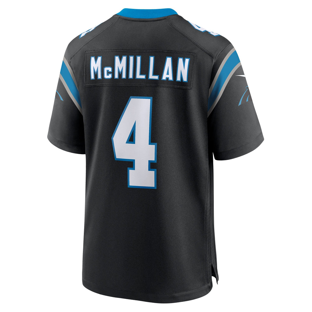 Carolina Panthers Tetairoa McMillan Black Team Game Football Jersey