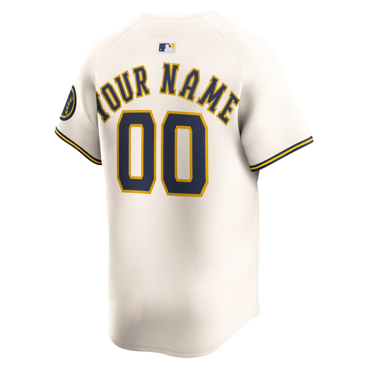 Milwaukee Brewers Cream Home Limited Custom Baseball Jersey