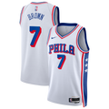 Philadelphia 76ers Association Edition Swingman Jersey - White - Jaylen Brown