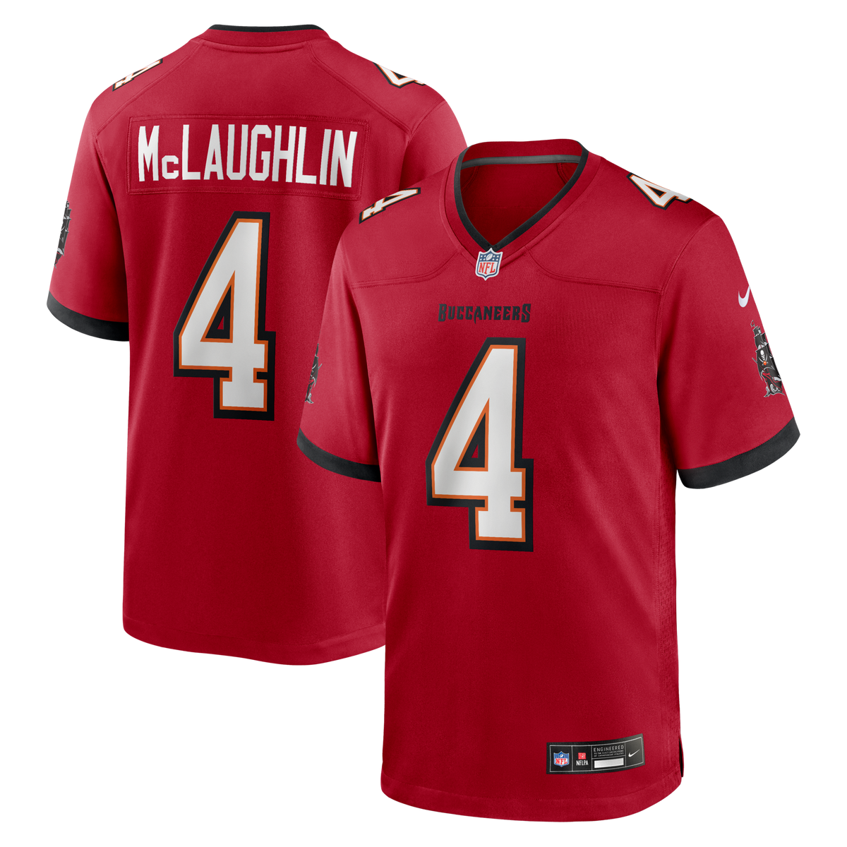 Tampa Bay Buccaneers Chase McLaughlin Red Game Player Football Jersey