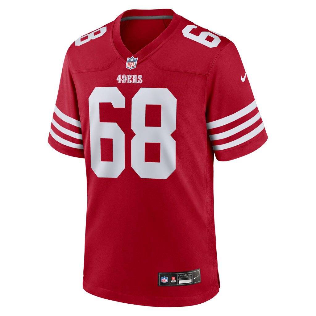 San Francisco 49ers Colton McKivitz Scarlet Game Football Jersey
