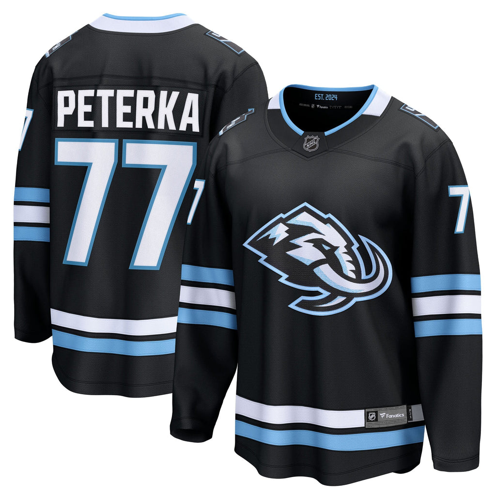 Utah Mammoth JJ Peterka Black Home Breakaway Hockey Jersey