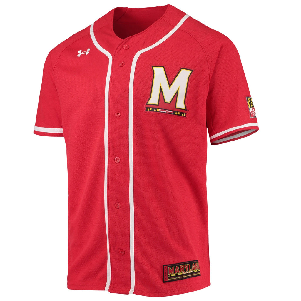 Maryland Terrapins Replica Baseball Jersey - Red