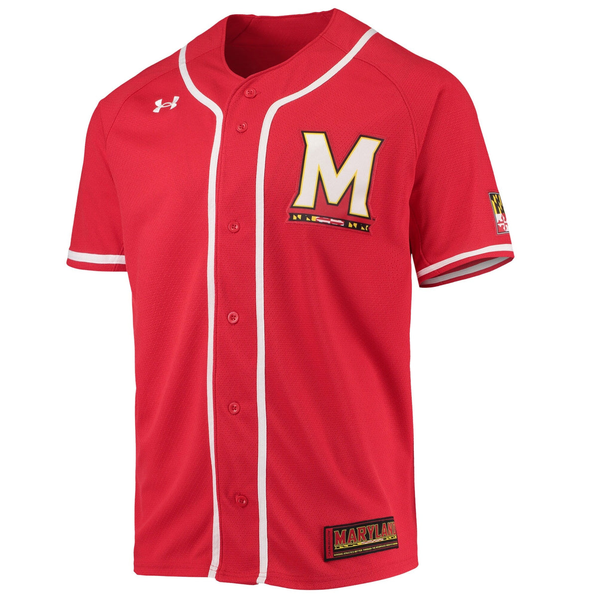 Maryland Terrapins Replica Baseball Jersey - Red