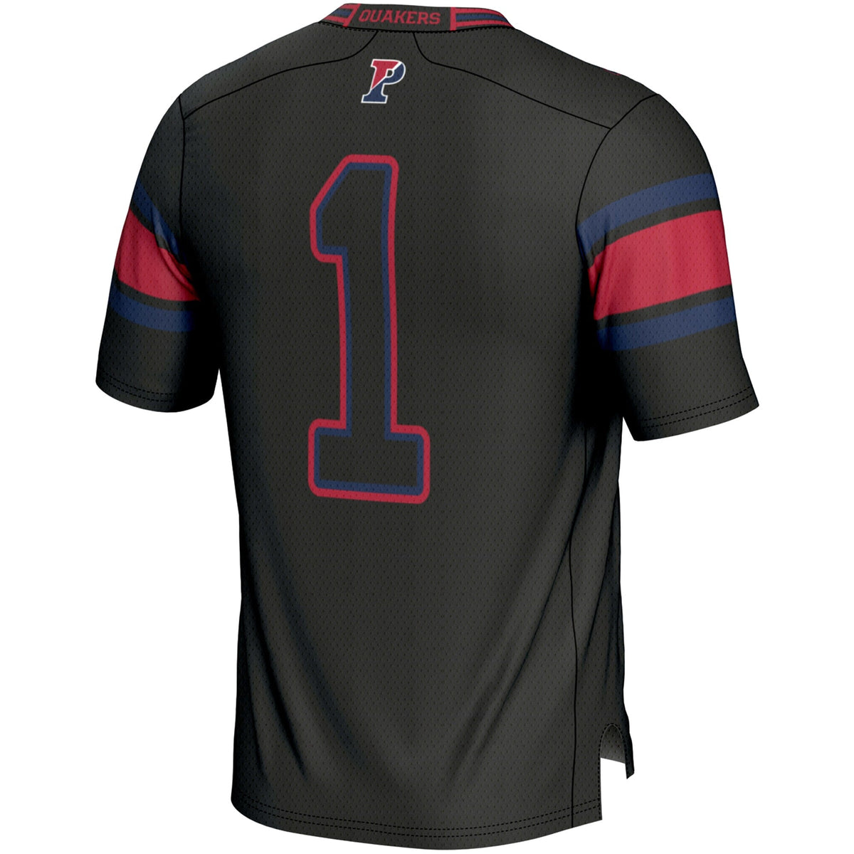 #1 Pennsylvania Quakers Endzone Football Jersey - Black