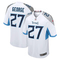 Tennessee Titans Eddie George White Retired Player Game Football Jersey