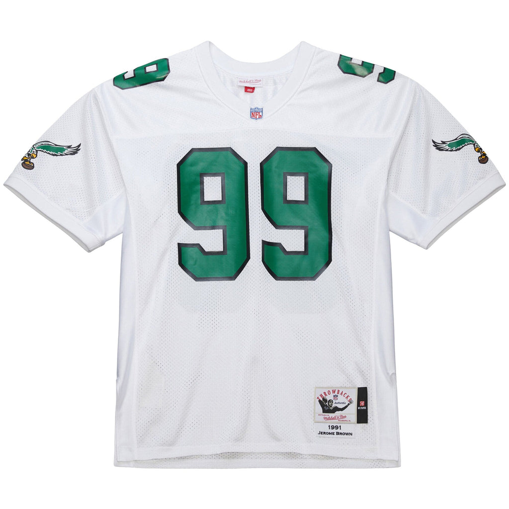 Philadelphia Eagles Jerome Brown White 1991 Throwback Retired Player Football Jersey