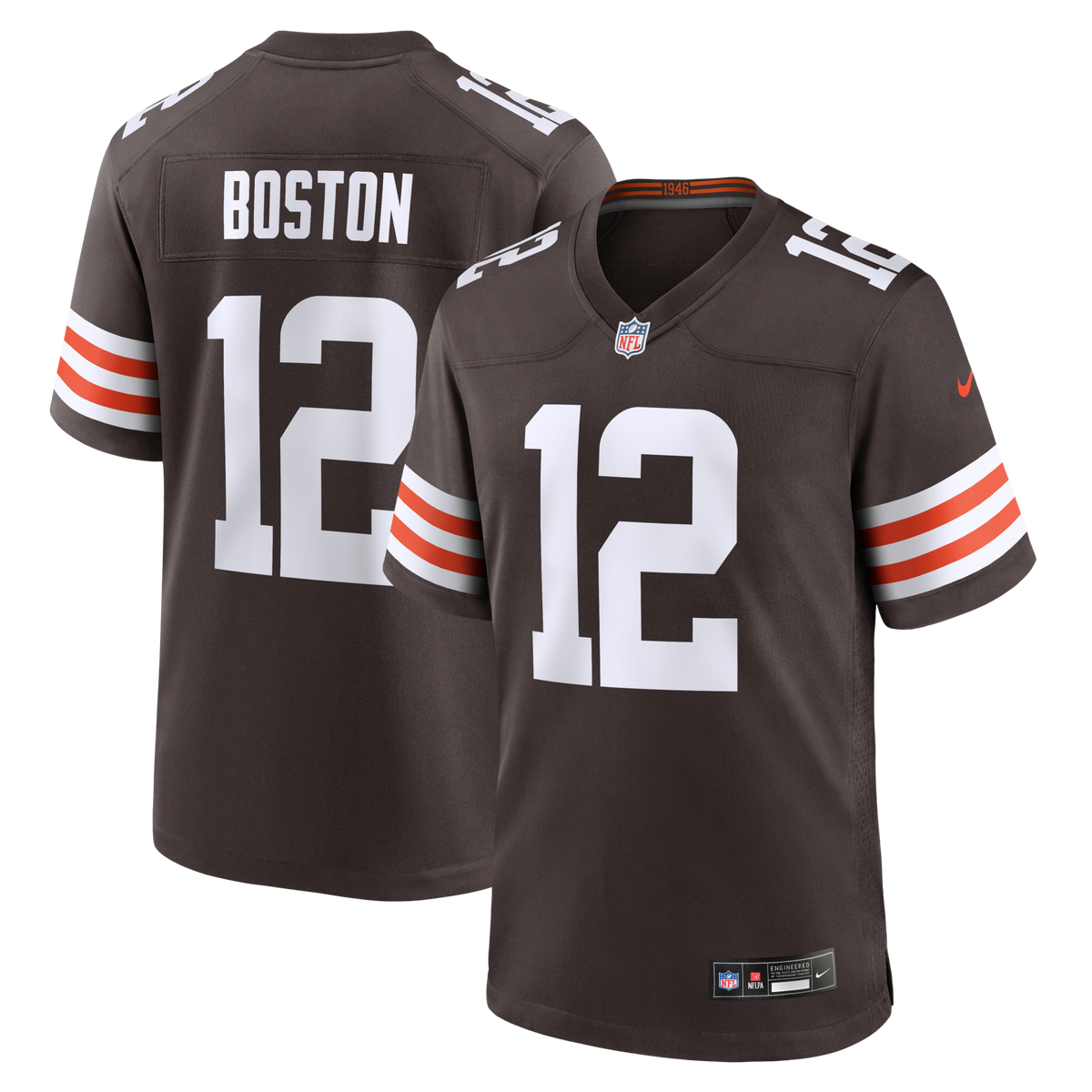 Cleveland Browns Denzel Boston Brown Game Football Jersey