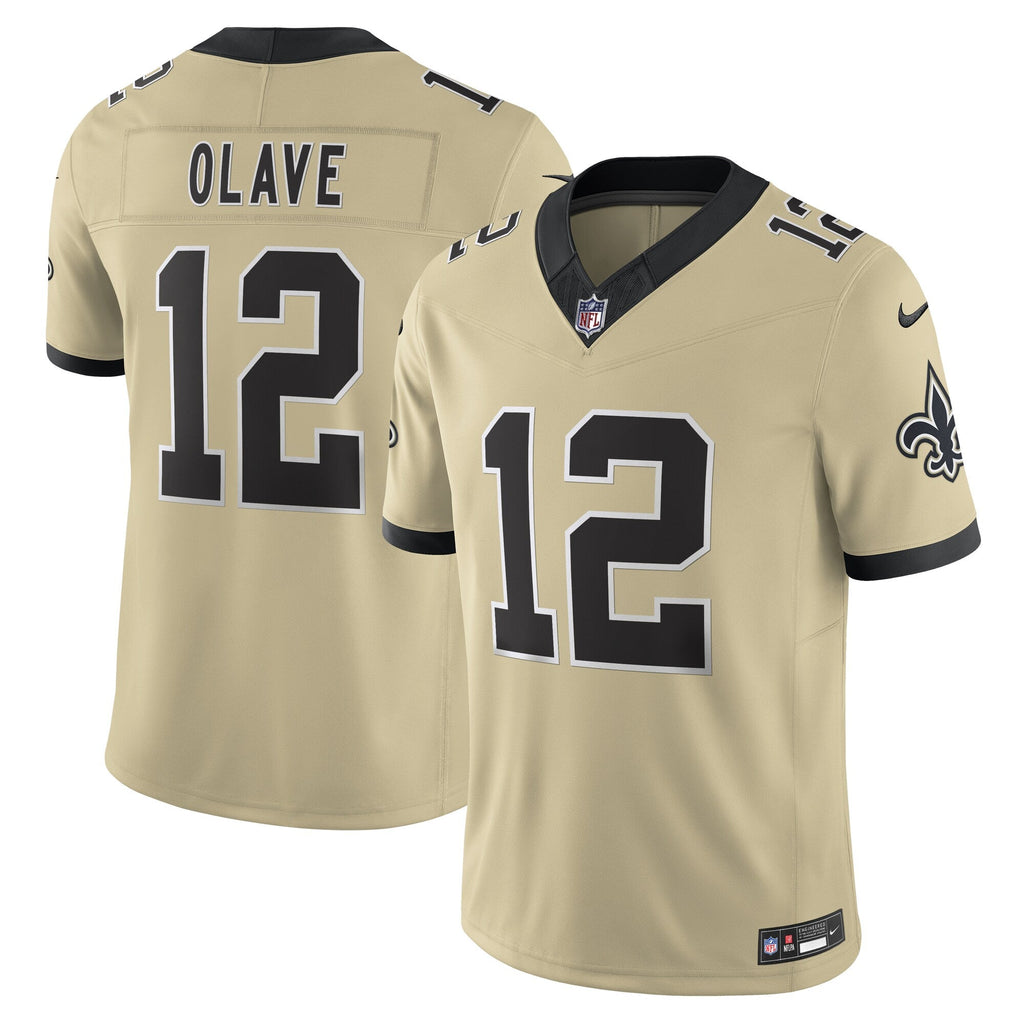 New Orleans Saints Chris Olave Gold Alternate Gameday Golds Alternate Vapor F.U.S.E. Limited Football Jersey
