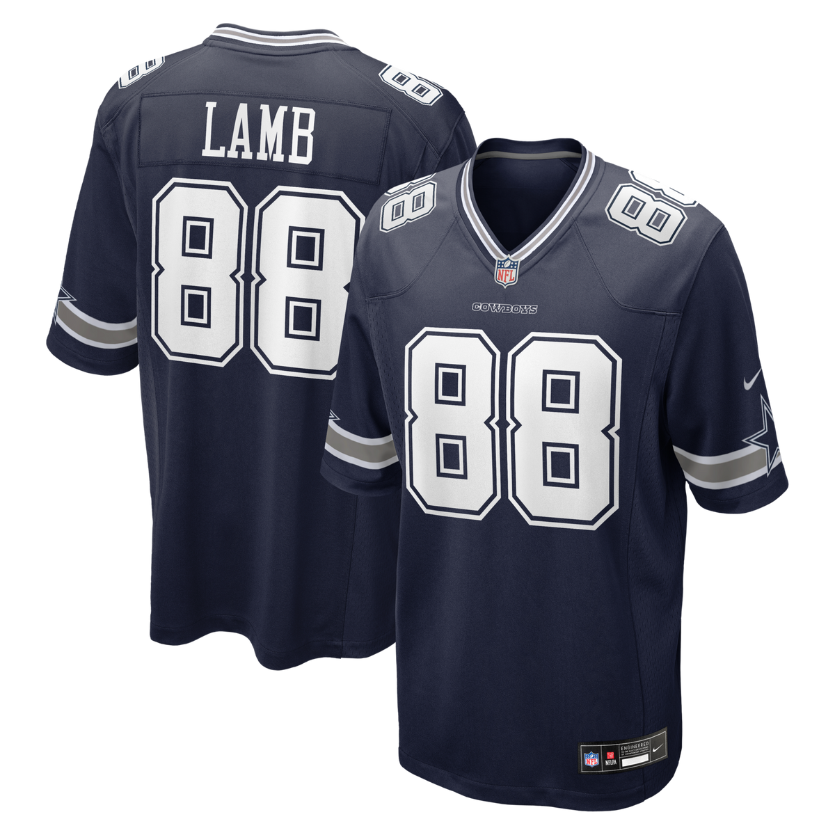 Dallas Cowboys CeeDee Lamb Navy Game Football Jersey