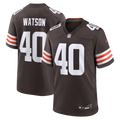 Cleveland Browns Nathaniel Watson Brown Team Game Football Jersey