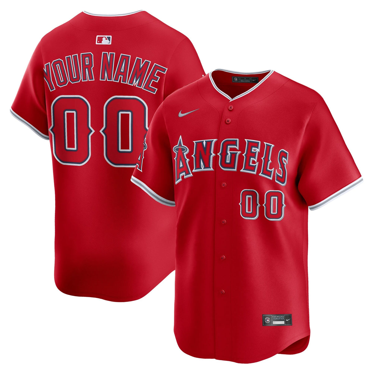 Los Angeles Angels Red Alternate Limited Custom Baseball Jersey