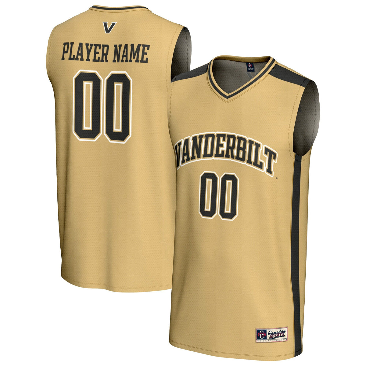 Vanderbilt Commodores NIL Pick-A-Player Lightweight Basketball Fashion Jersey - Gold