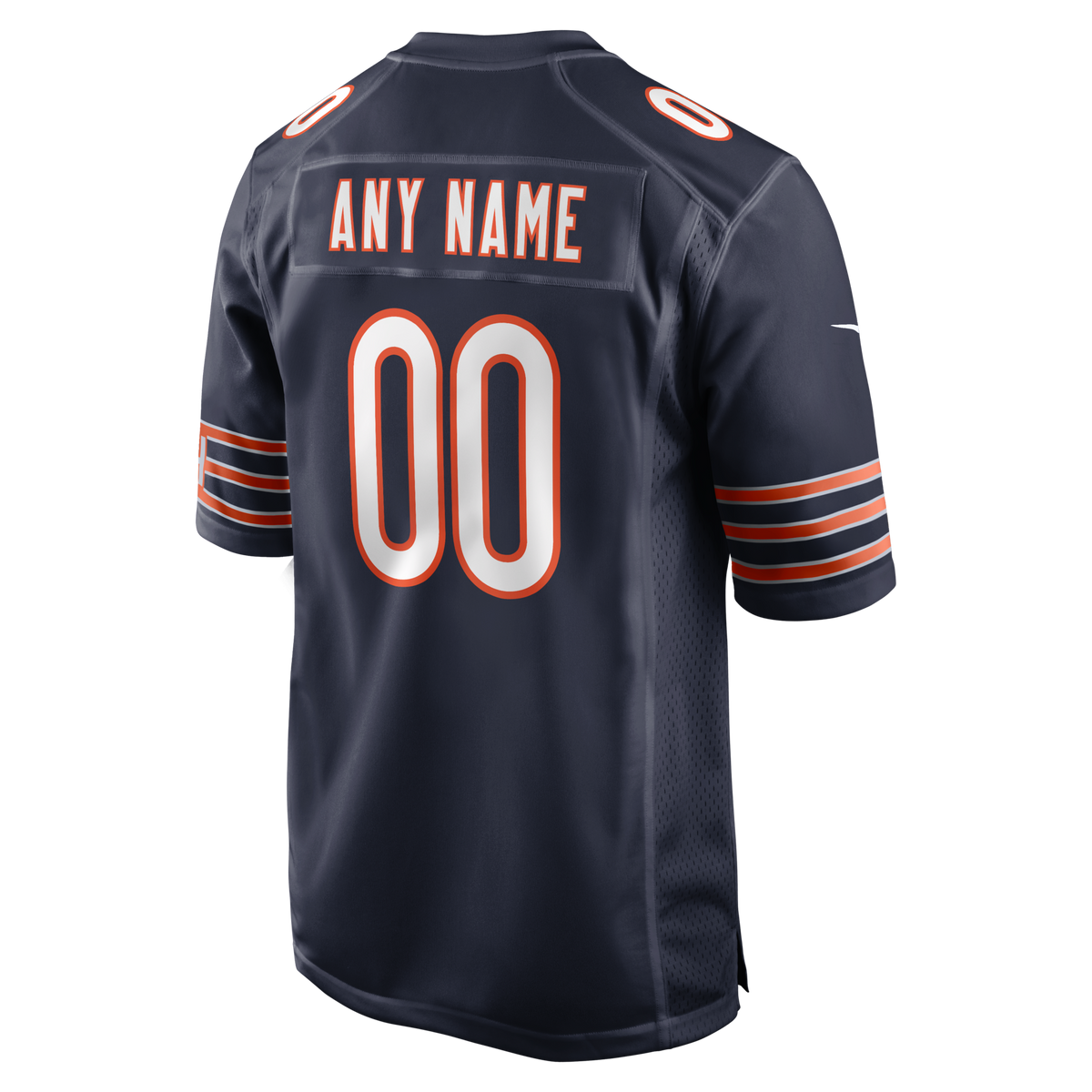 Chicago Bears Navy Custom Game Football Jersey