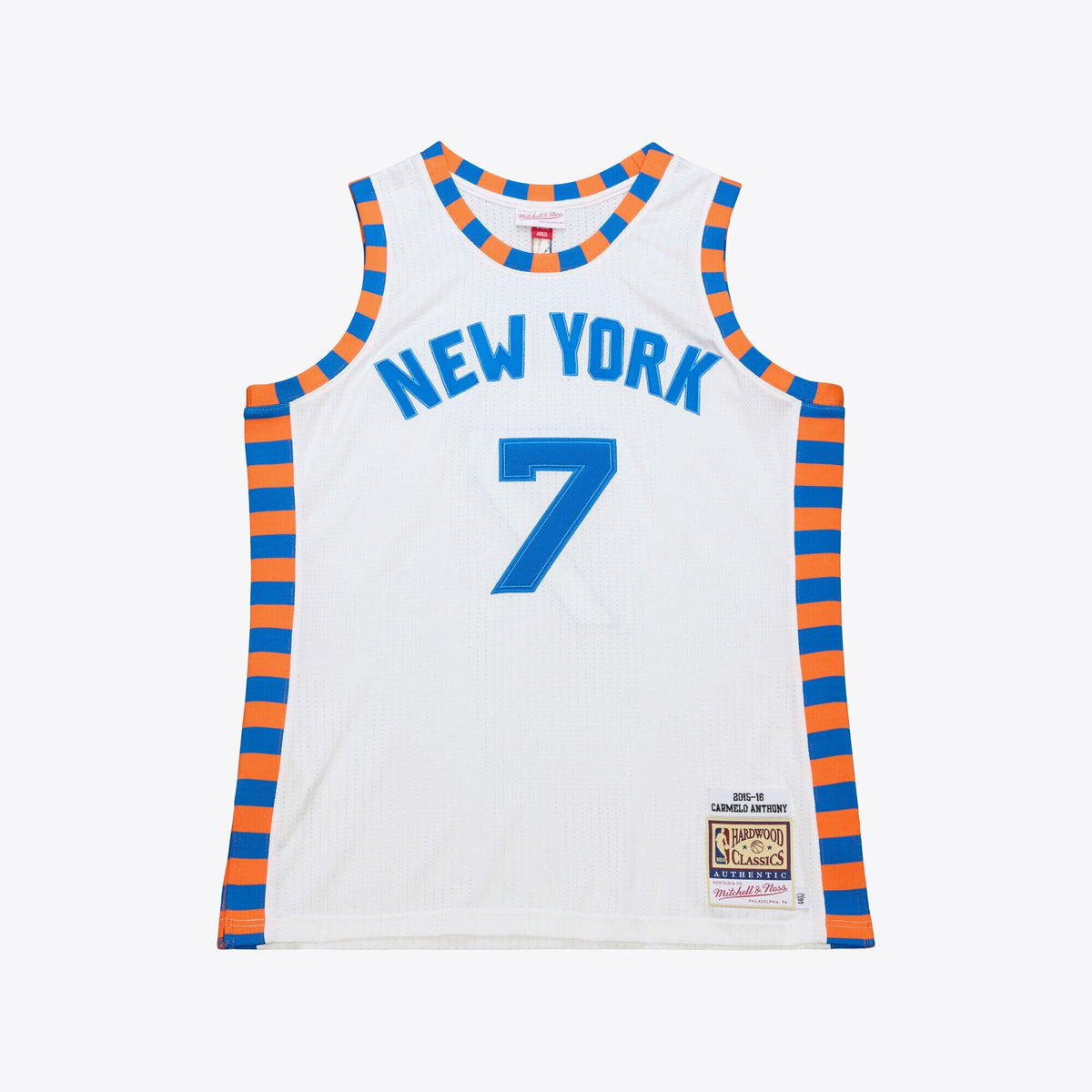 Carmelo Anthony White New York Knicks 2015-16 Hardwood Classics Jersey