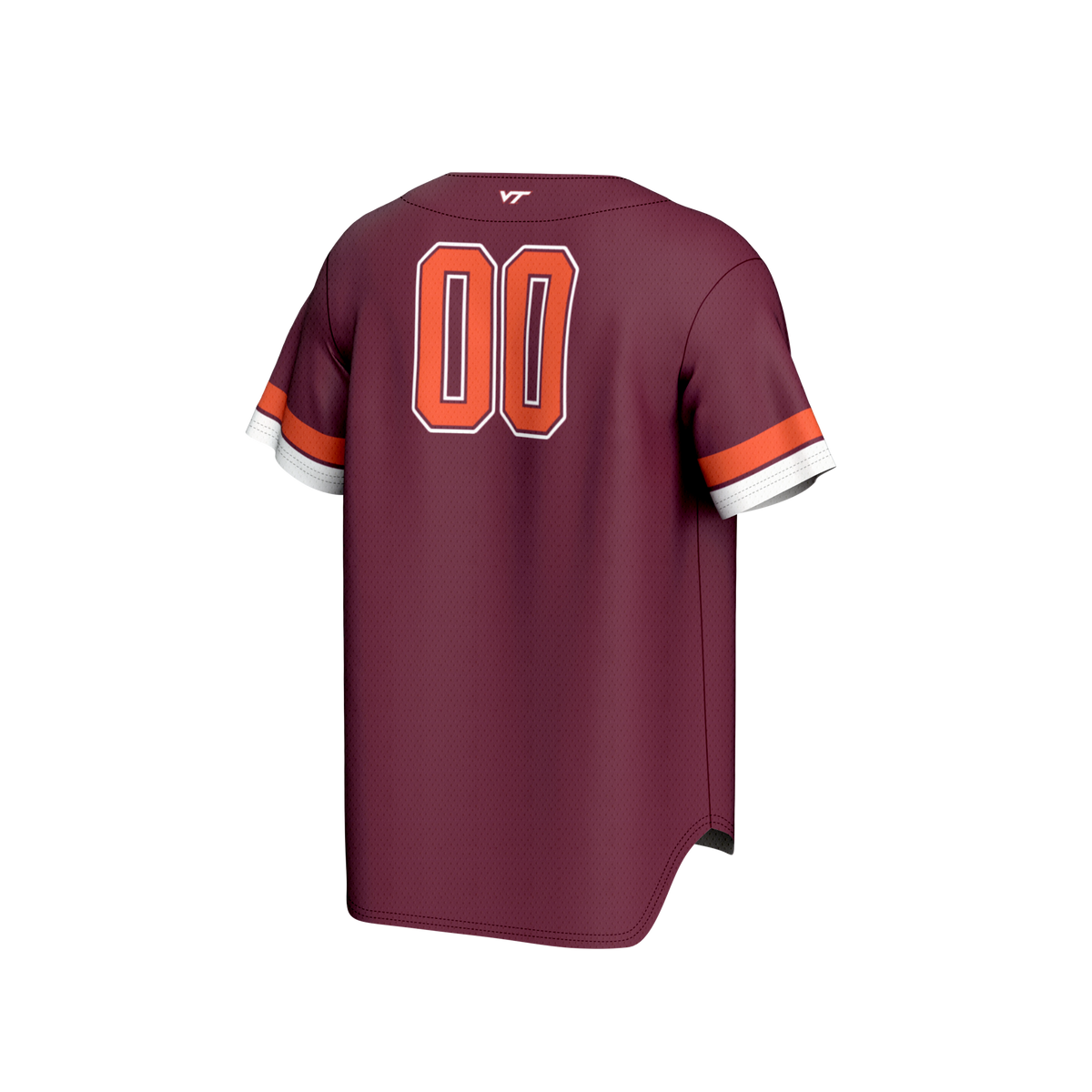 #00 Virginia Tech Hokies Adult Lightweight Collegiate Baseball Fashion Jersey - Maroon