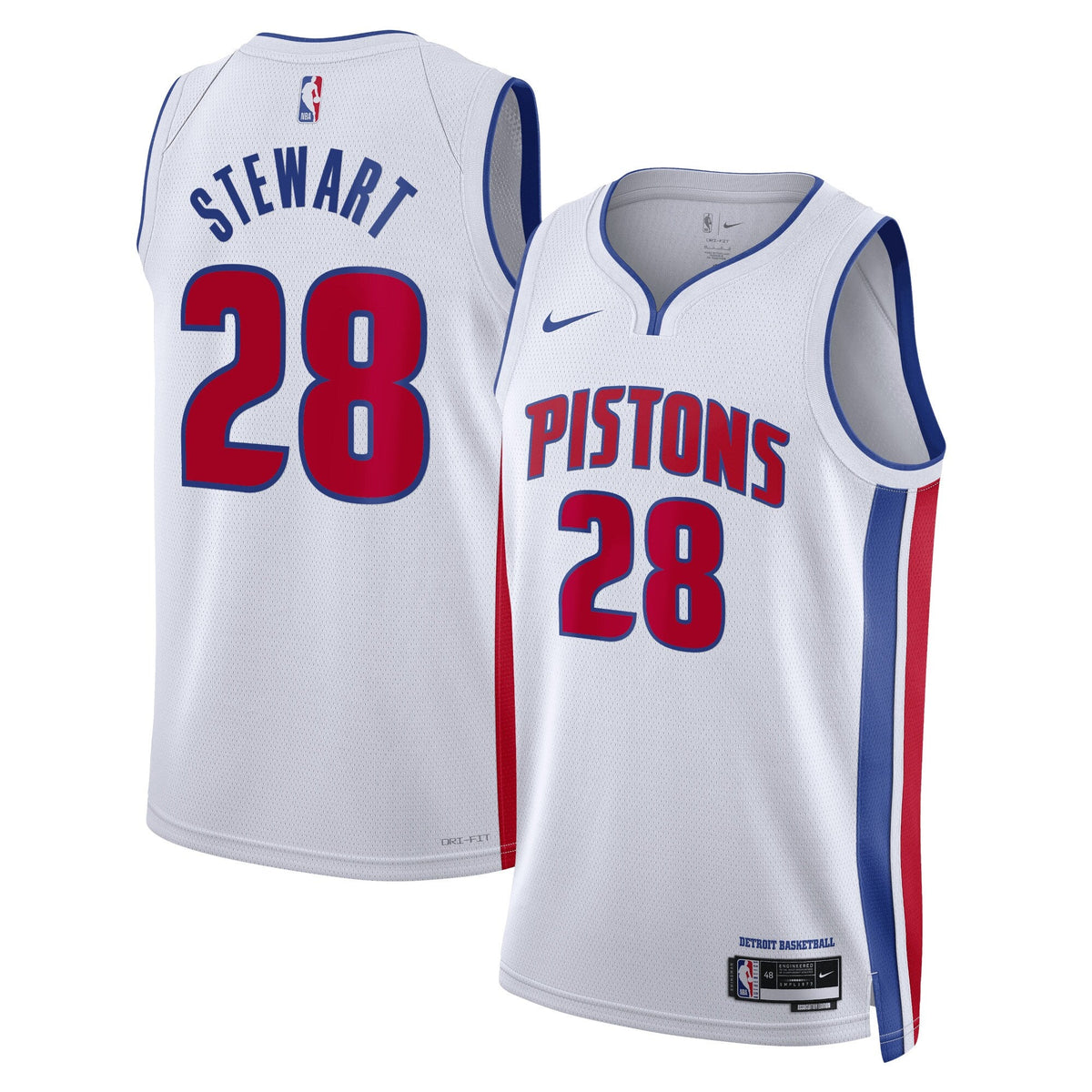 Detroit Pistons Association Edition Swingman Jersey - White - Isaiah Stewart