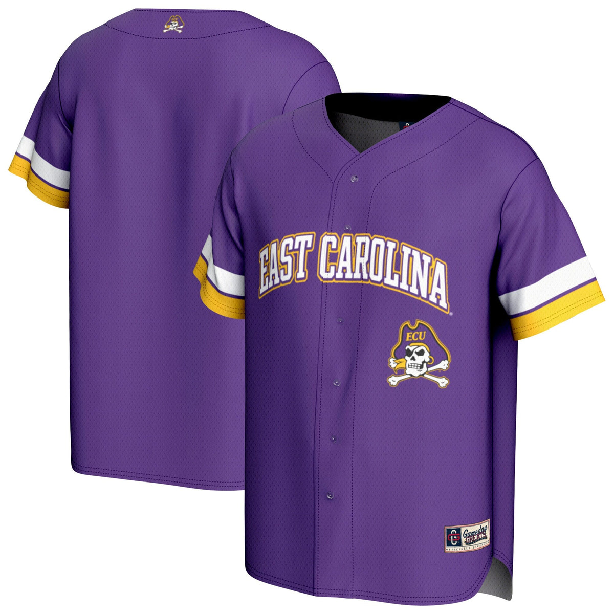 Purple ECU Pirates Spirit Baseball Jersey