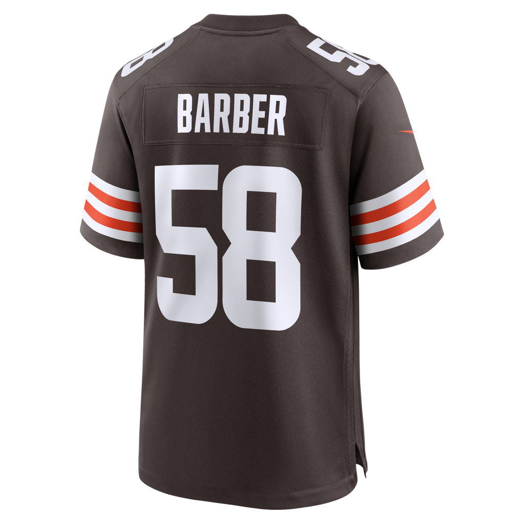 Cleveland Browns Austin Barber Brown Team Game Football Jersey