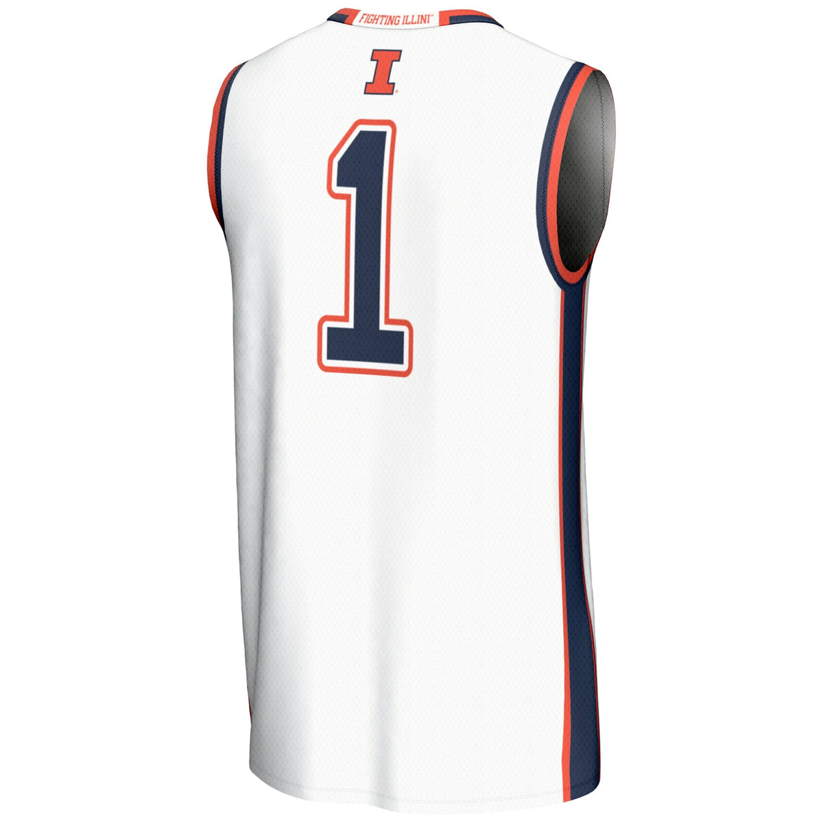 #1 White Illinois Fighting Illini Lightweight Basketball Jersey