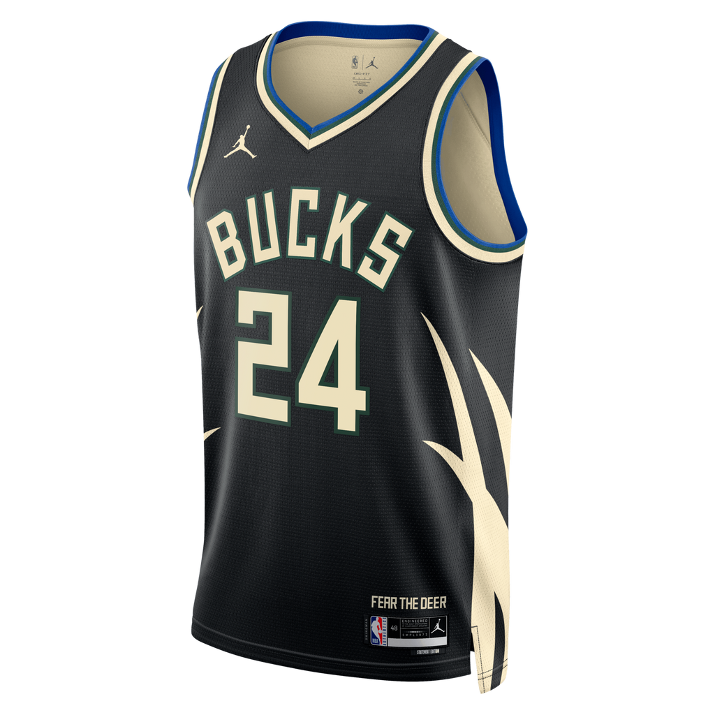 Milwaukee Bucks Statement Edition Swingman Jersey - Hunter Green - Jaime Jaquez Jr.
