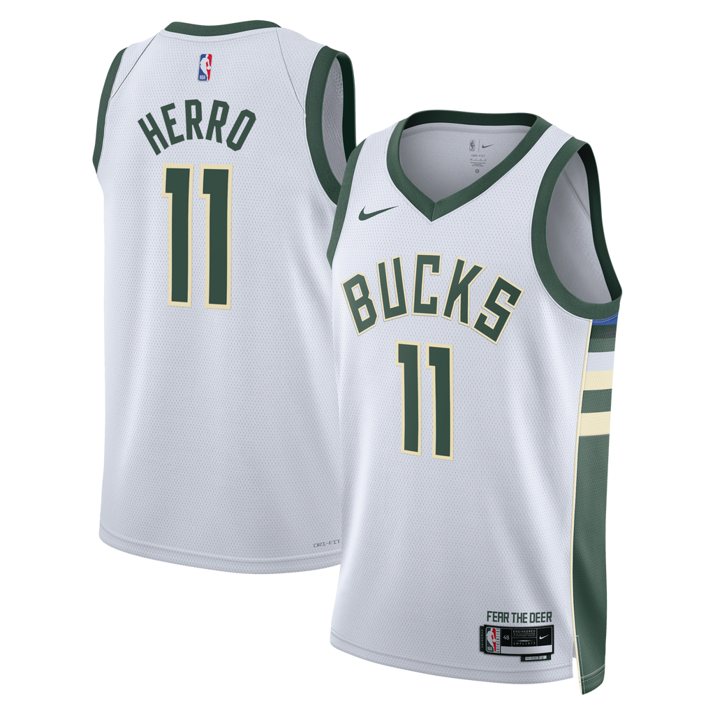 Milwaukee Bucks Association Edition Swingman Jersey - White - Tyler Herro