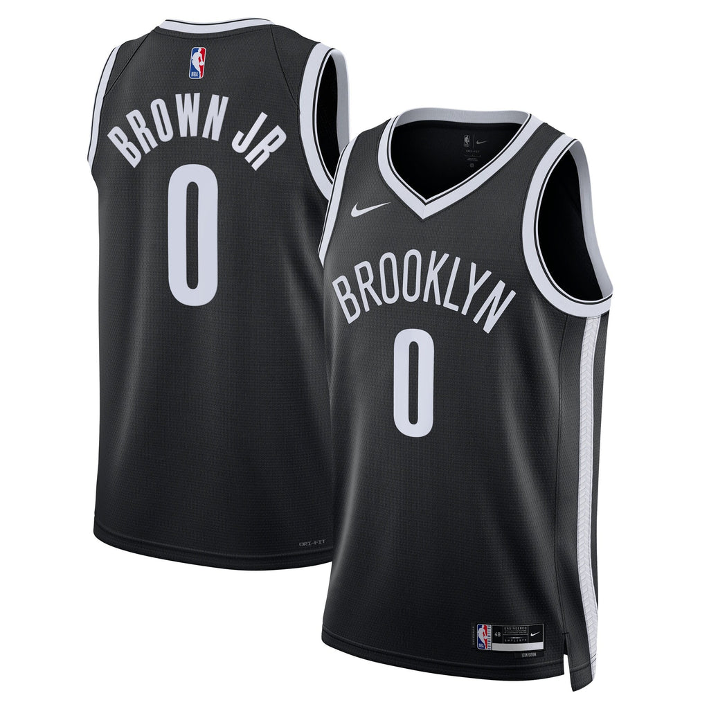 Brooklyn Nets Icon Swingman Jersey - Black - Mikel Brown Jr.