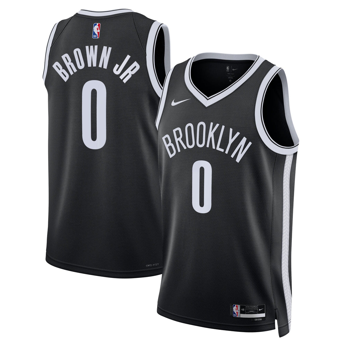 Brooklyn Nets Icon Swingman Jersey - Black - Mikel Brown Jr.