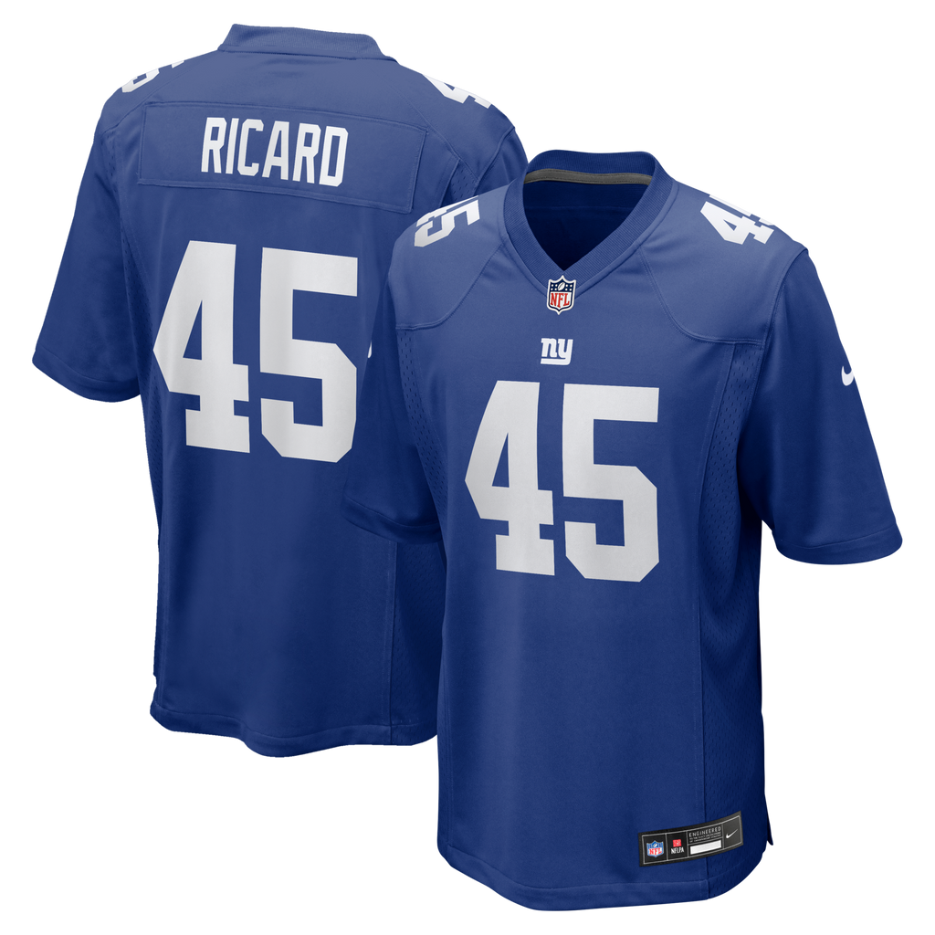 New York Giants Patrick Ricard Royal Team Game Football Jersey