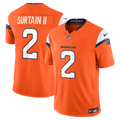 Denver Broncos Patrick Surtain II Orange Team Vapor F.U.S.E. Stitched Limited Football Jersey