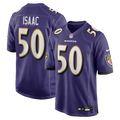 Baltimore Ravens Adisa Isaac Purple Team Game Football Jersey