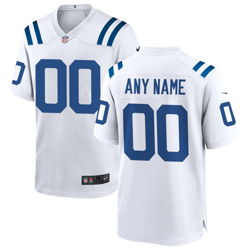 Indianapolis Colts White Custom Game Football Jersey