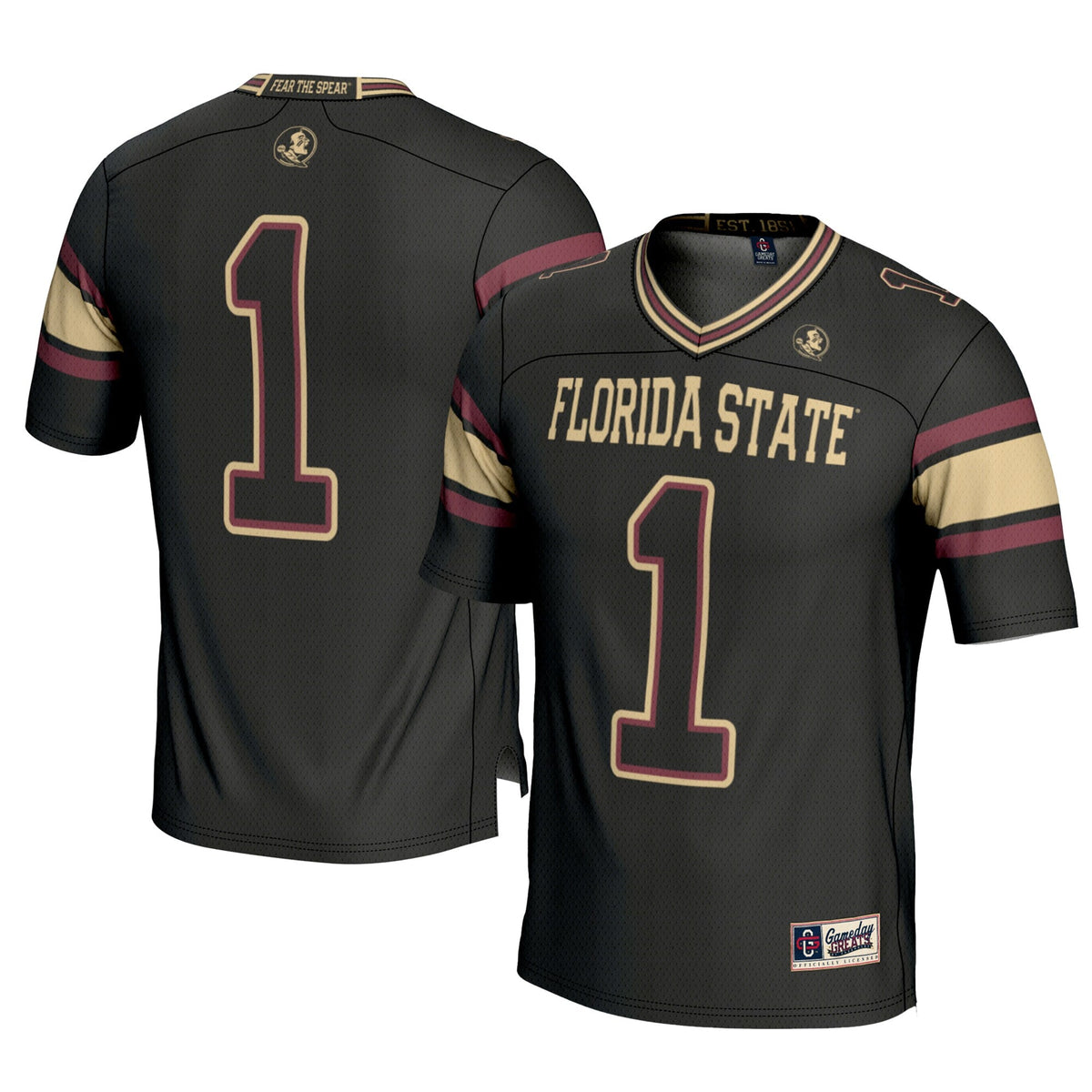 #1 Black Florida State Seminoles Football Jersey