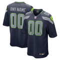 Seattle Seahawks College Navy Custom Game Football Jersey